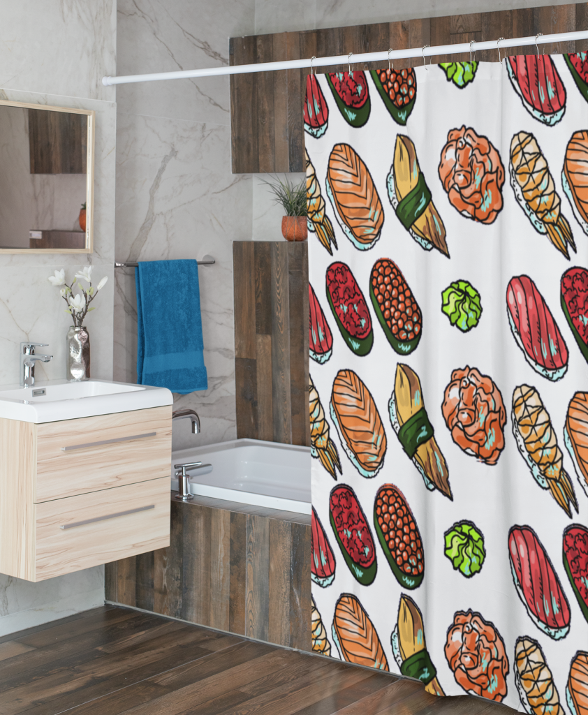 Sushi Shower Curtain